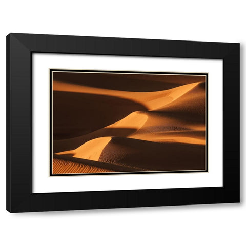 The Sand Dune Ladder Black Modern Wood Framed Art Print with Double Matting by Qiu, Jenny