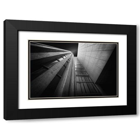 Prior Black Modern Wood Framed Art Print with Double Matting by Vazan, Karol