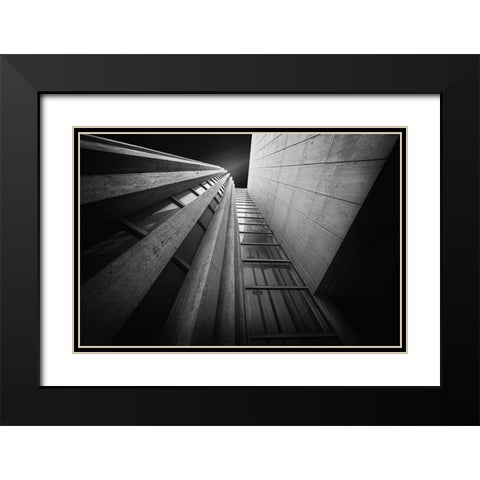 Prior Black Modern Wood Framed Art Print with Double Matting by Vazan, Karol