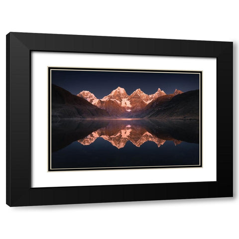 Mirror Lake Black Modern Wood Framed Art Print with Double Matting by Nienartowicz, Karol