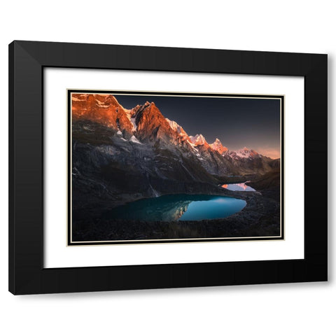 Three Lagoons Black Modern Wood Framed Art Print with Double Matting by Nienartowicz, Karol