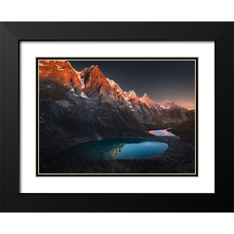 Three Lagoons Black Modern Wood Framed Art Print with Double Matting by Nienartowicz, Karol