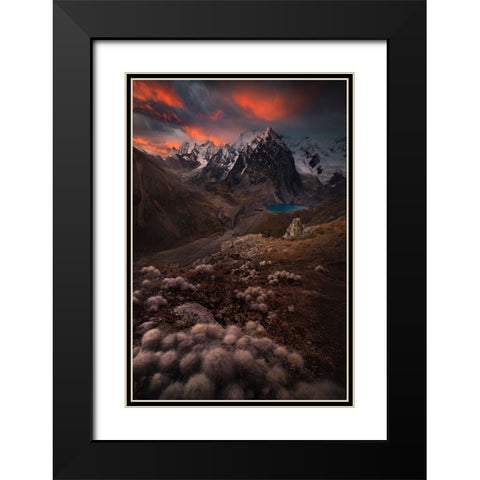 Huayhuash Evening Black Modern Wood Framed Art Print with Double Matting by Nienartowicz, Karol