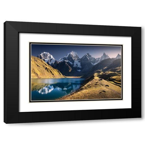 The Lake Black Modern Wood Framed Art Print with Double Matting by Nienartowicz, Karol