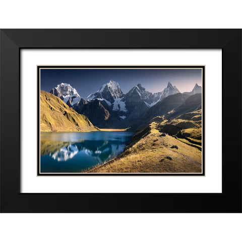 The Lake Black Modern Wood Framed Art Print with Double Matting by Nienartowicz, Karol