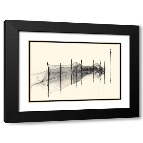 Fish Trap Bw Black Modern Wood Framed Art Print with Double Matting by Balzer, Bodo