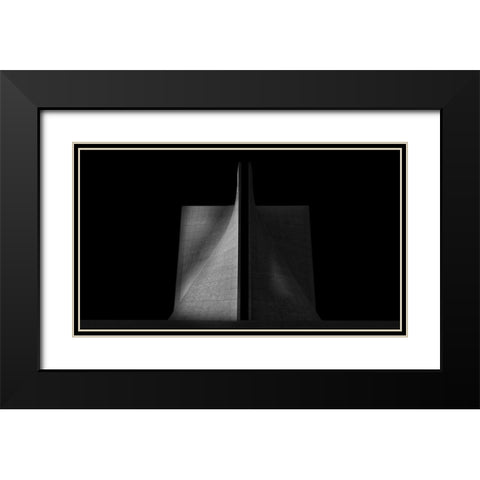 Cathedral Black Modern Wood Framed Art Print with Double Matting by Li, Jinghua