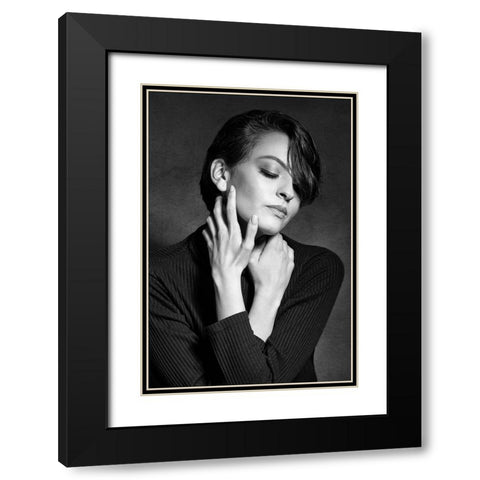 Your Memory Is Still Here Black Modern Wood Framed Art Print with Double Matting by Tejada, Cesar
