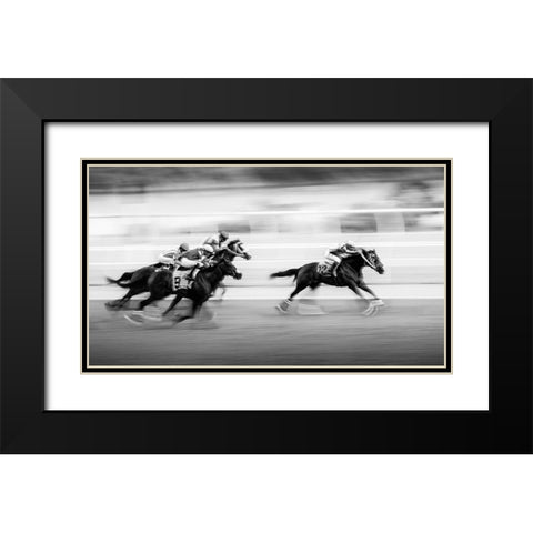 Taking the Lead Black Modern Wood Framed Art Print with Double Matting by Zhou, Steven