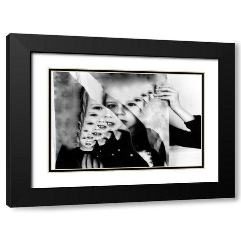 Multiplied Black Modern Wood Framed Art Print with Double Matting by Dan, Ciupureanu