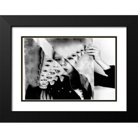Multiplied Black Modern Wood Framed Art Print with Double Matting by Dan, Ciupureanu