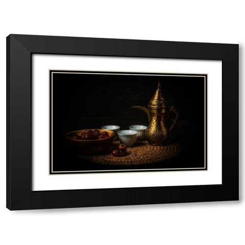Stilllife Black Modern Wood Framed Art Print with Double Matting by Elsharma, Yasmin