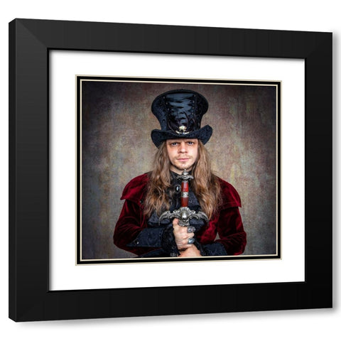 Lord Of Discipline Black Modern Wood Framed Art Print with Double Matting by Springgay, Daniel