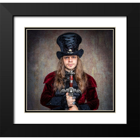 Lord Of Discipline Black Modern Wood Framed Art Print with Double Matting by Springgay, Daniel