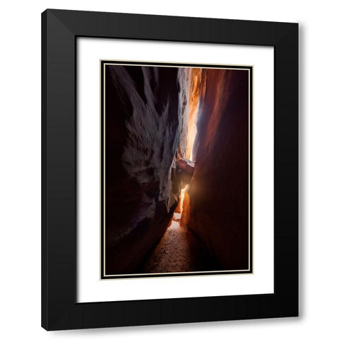 Rock And Hard Place Black Modern Wood Framed Art Print with Double Matting by Fan, John