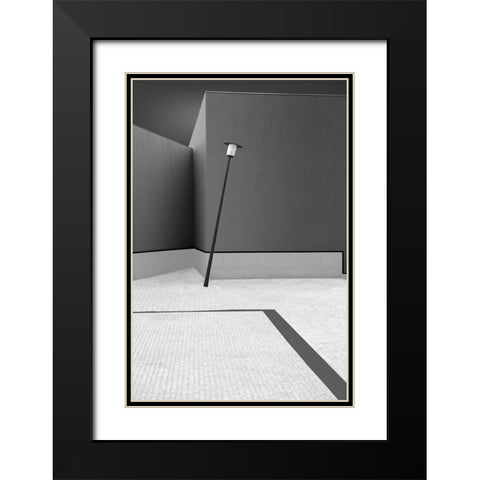 Unstable Balance Black Modern Wood Framed Art Print with Double Matting by Azevedo, Olavo