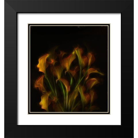 Flower Power. Black Modern Wood Framed Art Print with Double Matting by Dingemans, Saskia