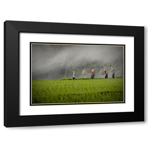 Preparation Before Performing Black Modern Wood Framed Art Print with Double Matting by Achmad, Indra