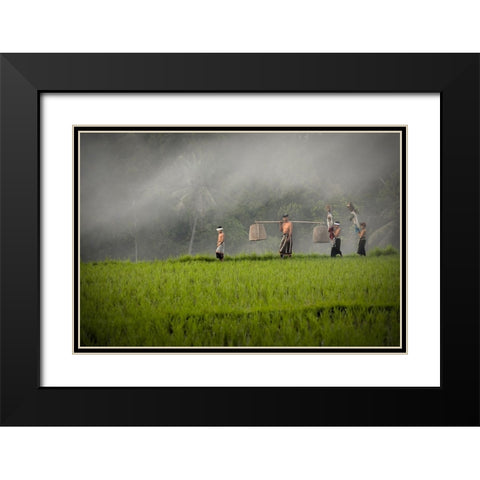 Preparation Before Performing Black Modern Wood Framed Art Print with Double Matting by Achmad, Indra