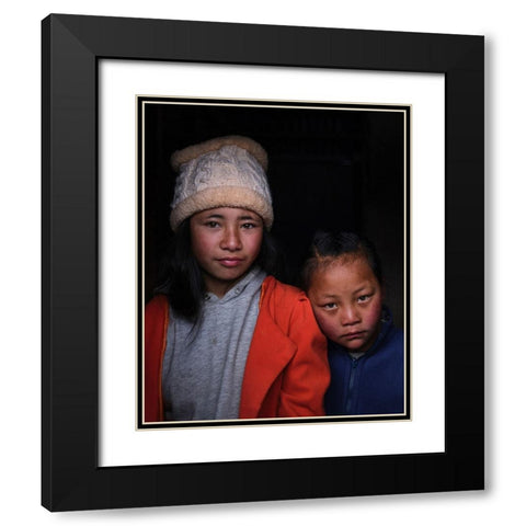 Saving Face - The Anthology - VIII Black Modern Wood Framed Art Print with Double Matting by Steverson, Michael