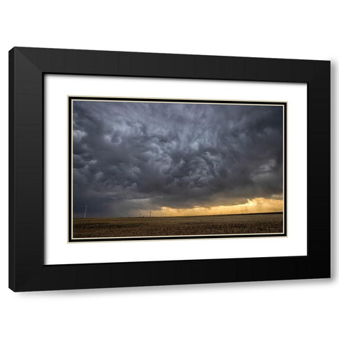 Angry Sky Black Modern Wood Framed Art Print with Double Matting by Zuo, Jun