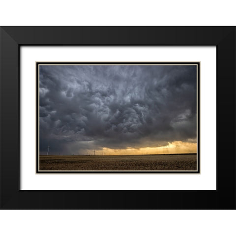 Angry Sky Black Modern Wood Framed Art Print with Double Matting by Zuo, Jun