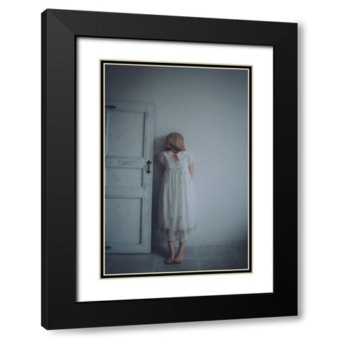 The Door Black Modern Wood Framed Art Print with Double Matting by H112O1