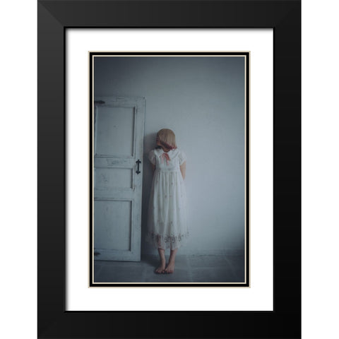 The Door Black Modern Wood Framed Art Print with Double Matting by H112O1