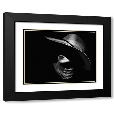 Tanya Black Modern Wood Framed Art Print with Double Matting by Fidanza, Toni