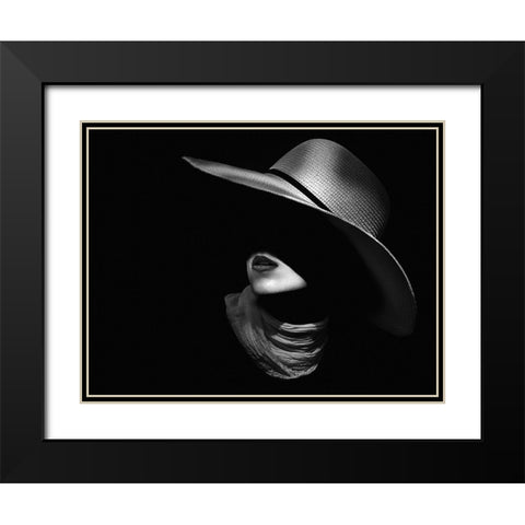 Tanya Black Modern Wood Framed Art Print with Double Matting by Fidanza, Toni