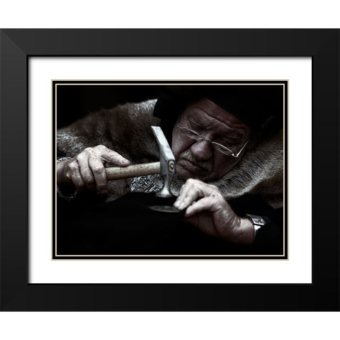 The Old Craftsman Black Modern Wood Framed Art Print with Double Matting by Groth, Martin