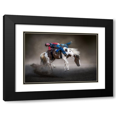 Holding On Black Modern Wood Framed Art Print with Double Matting by Ma, Frank