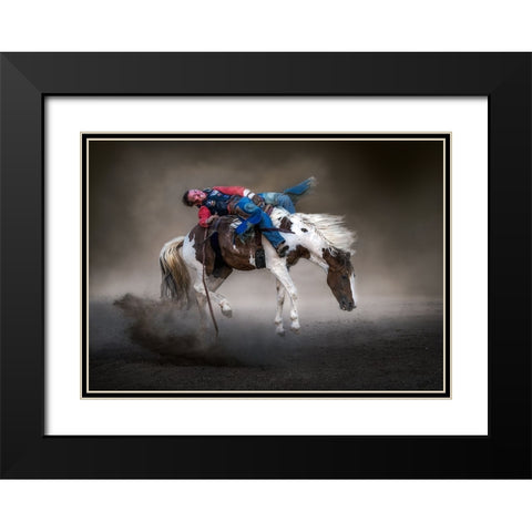 Holding On Black Modern Wood Framed Art Print with Double Matting by Ma, Frank