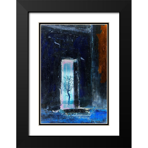 Little tree Black Modern Wood Framed Art Print with Double Matting by Jacobs, Rudi