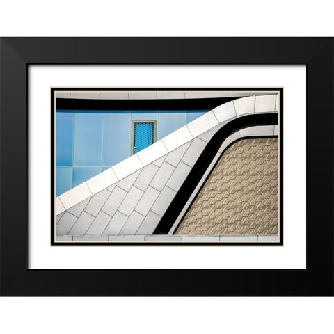Emergency Door Black Modern Wood Framed Art Print with Double Matting by Alsharif, Yahia