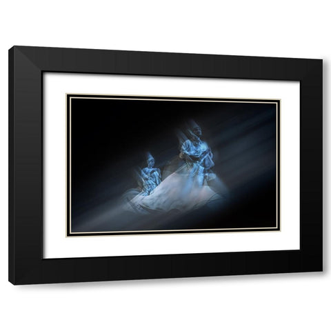 Towards Black Modern Wood Framed Art Print with Double Matting by Shawki, Mohamed