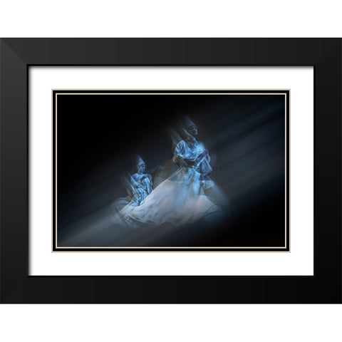 Towards Black Modern Wood Framed Art Print with Double Matting by Shawki, Mohamed