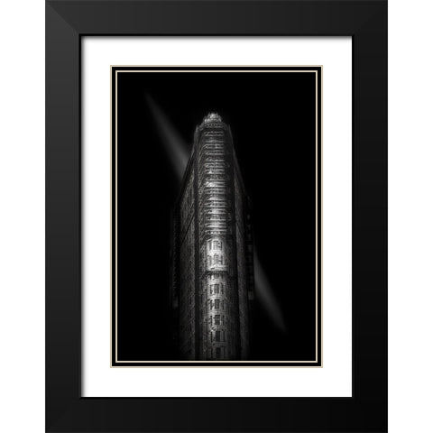 Flatiron Building - Nyc Black Modern Wood Framed Art Print with Double Matting by W., Catherine