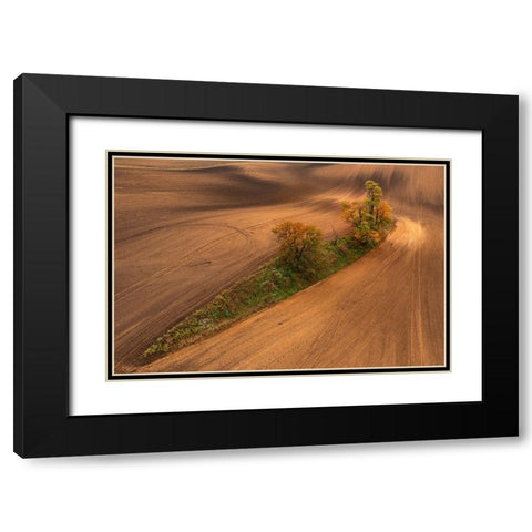 South Moravia Black Modern Wood Framed Art Print with Double Matting by Kravanja, Jure