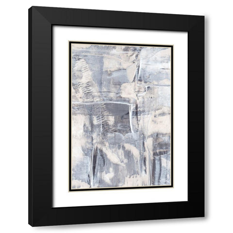 Abstract Texture No 5 Black Modern Wood Framed Art Print with Double Matting by Uplusmestudio