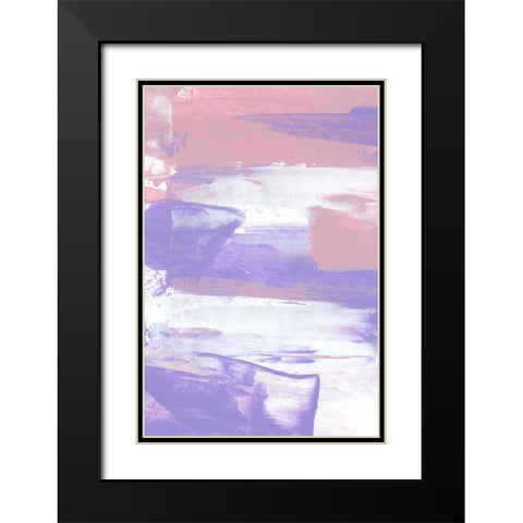 Color Flow No 1 Black Modern Wood Framed Art Print with Double Matting by Uplusmestudio