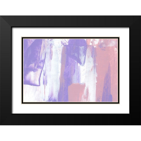 Color Flow No 1 Black Modern Wood Framed Art Print with Double Matting by Uplusmestudio