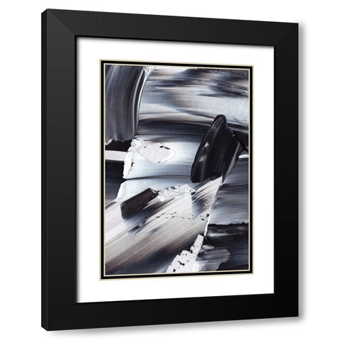 Move With Me Black Modern Wood Framed Art Print with Double Matting by Uplusmestudio