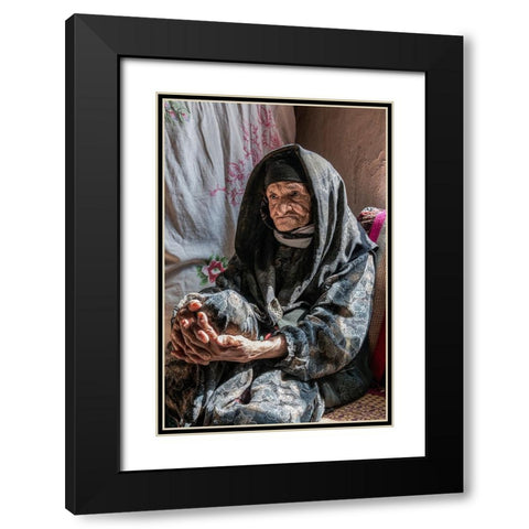Grandma Black Modern Wood Framed Art Print with Double Matting by Bahmani, Mitra