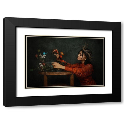 I Wanna See You Black Modern Wood Framed Art Print with Double Matting by Abdillah, Djayent