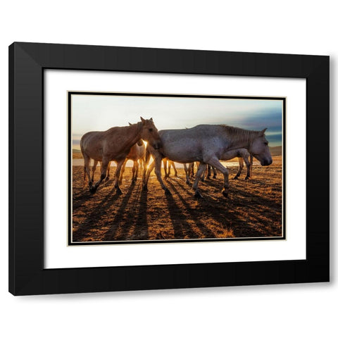 AeÂ™UaeÂ›B Black Modern Wood Framed Art Print with Double Matting by Taksing