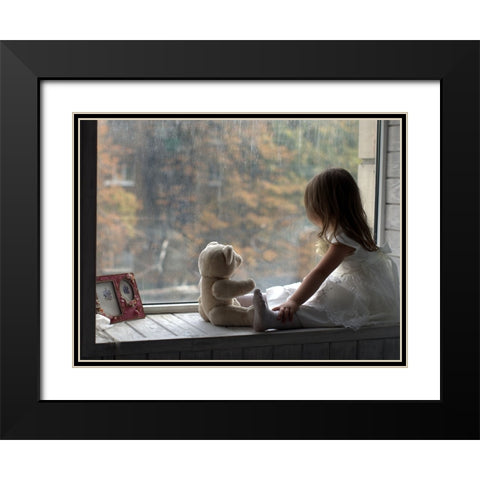 Autumn Black Modern Wood Framed Art Print with Double Matting by Valentyn, Kolesnyk
