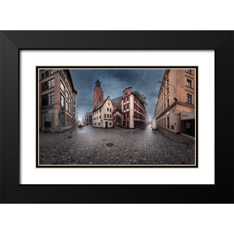 After Rain Black Modern Wood Framed Art Print with Double Matting by Derangowski, Lukasz