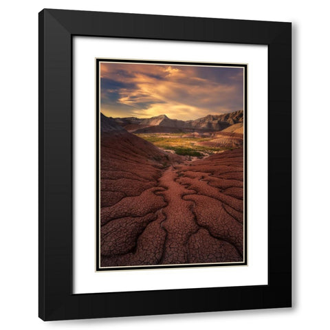 Badlands  Harmony Black Modern Wood Framed Art Print with Double Matting by P., Ruiqing