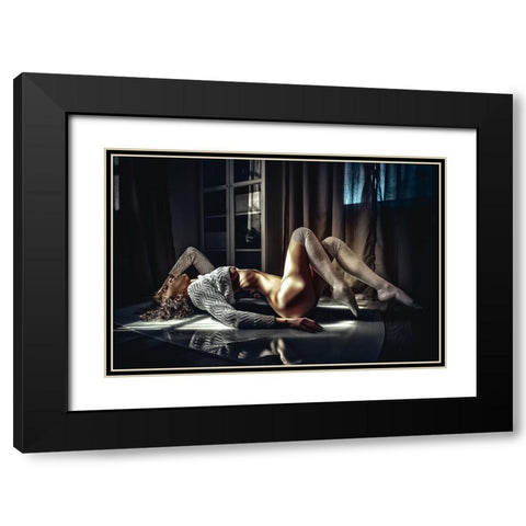 A Matter of Lust Black Modern Wood Framed Art Print with Double Matting by Bolgov (Axe), Ruslan